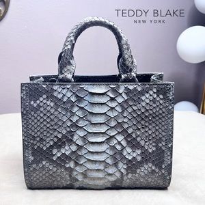 Teddy Blake Genuine Python Mini Tote Bag